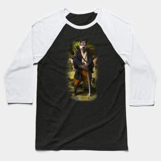 Exclusive Hand Drawn Samurai Wolf | Samurai Collection Item-15 (Wolf) | by Rendigart Studio Baseball T-Shirt